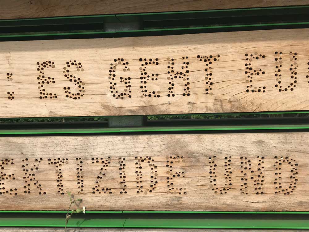 Löcher für Wildbienen